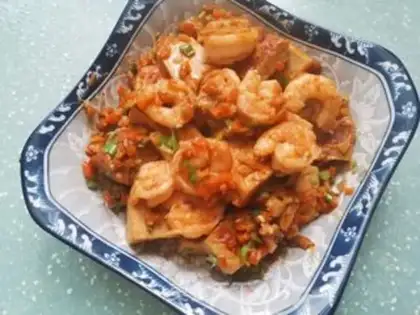 Make Shrimp tofu step 8