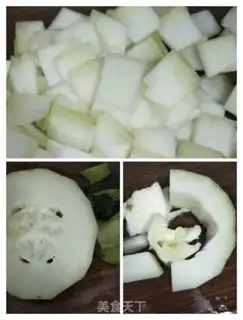 Make Milk melon soup step 1