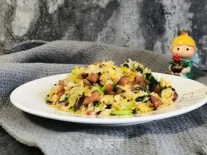 Make Sausage fried rice step 7