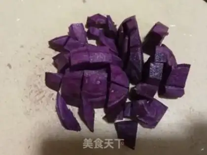 Make Purple potato lily oatmeal step 1