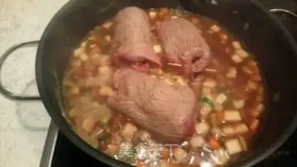 Make Red beef rolls step 8
