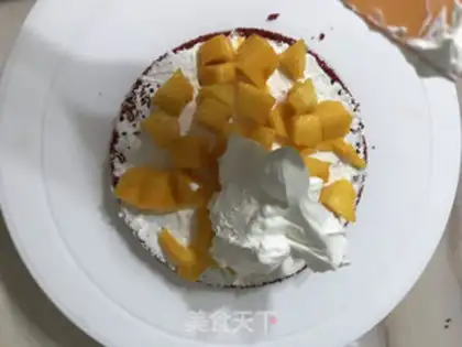 Make Mango with cream chocolate cake step 18