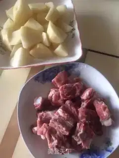 Make Potato burn ribs step 0