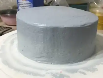 Make Mango with cream chocolate cake step 26