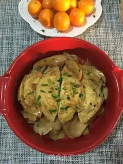 Make Egg dumplings, almond mushrooms step 7