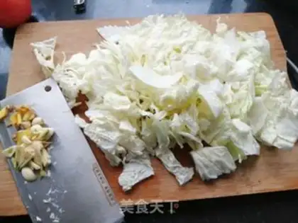 Make Cabbage tofu step 1