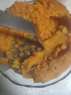 Make Pumpkin coconut ball step 1
