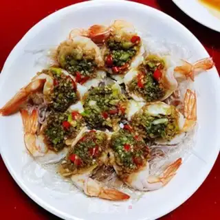 Make A garlic fan with a back shrimp step 8
