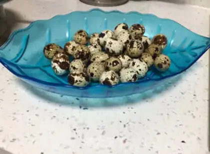 Make Five quail eggs step 0