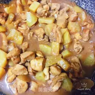 Make Black pepper potato chicken step 14