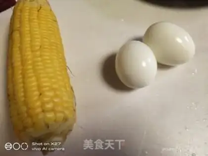 Make Corn egg and ham and fruit salad step 5