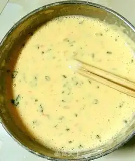 Make Carrot egg pancakes step 1