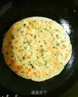 Make Carrot egg pancakes step 4