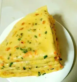 Make Carrot egg pancakes step 5