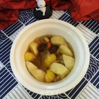 Make "Red-tree apple orange water." step 7