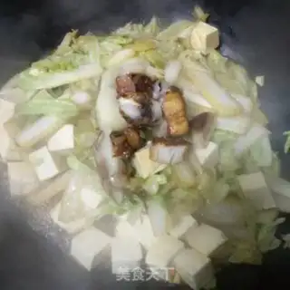 Make Red curry, cabbage, tofu step 5