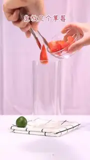 Make Strawberry lemon bubble step 0