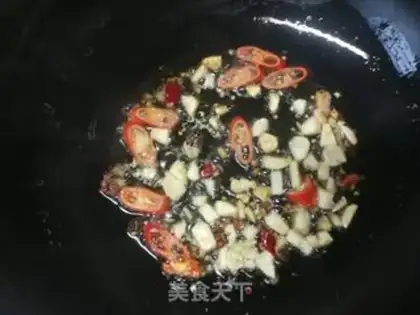 Make Shrimp-skin and garlic for the bellies step 6
