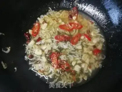 Make Shrimp-skin and garlic for the bellies step 9