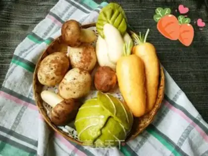Make Vegetable basket bean sandbags step 19