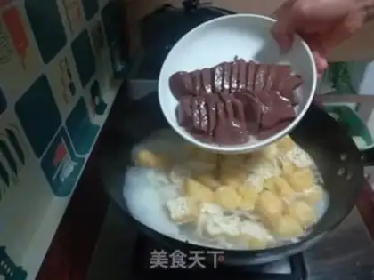 Make Duck blood fan soup step 6