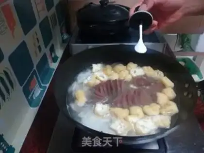 Make Duck blood fan soup step 7