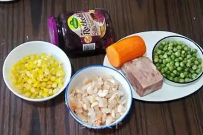 Make Shrimp fried corn step 0