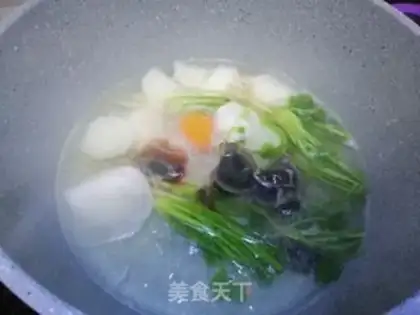 Make Soup with omelet step 2