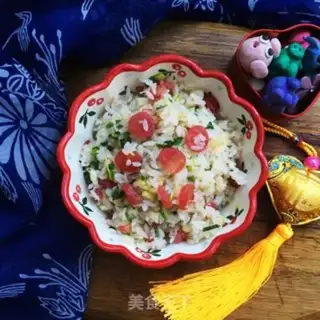 Make Garlic sausage fried rice step 8