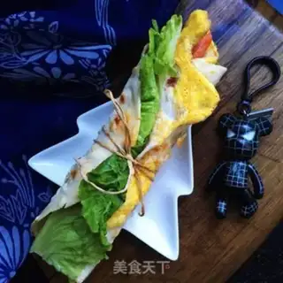 Make Korean chili egg burrito step 9