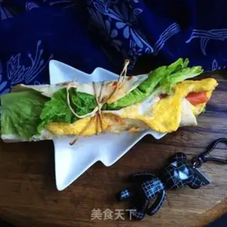 Make Korean chili egg burrito step 10