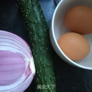 Make cucumber eggs fried wood step 0