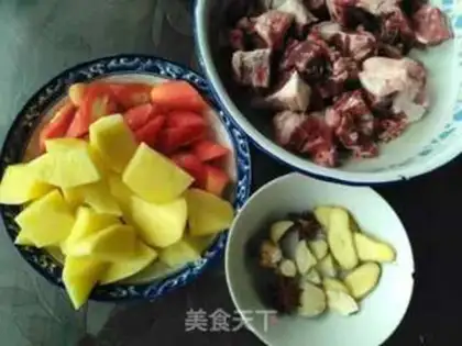 Make Cow and potatoes step 0