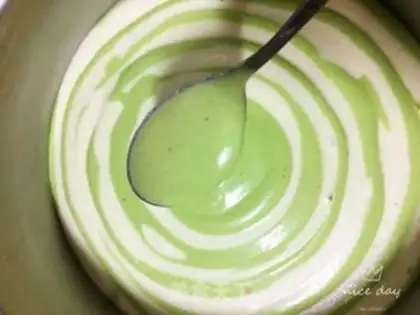 Make Zebra cake with spinach yogurt step 12