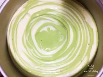 Make Zebra cake with spinach yogurt step 13