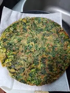 Make Fried prawn omelet step 8