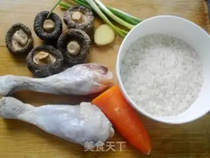 Make Frozen mushrooms and chicken legs step 0