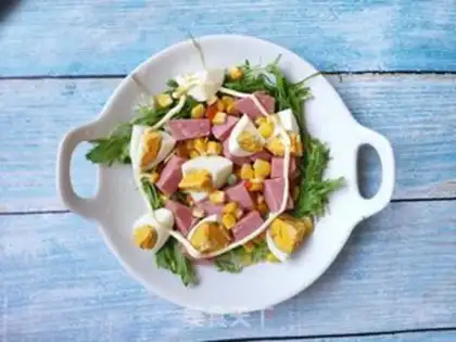 Make Corn ham salad step 3