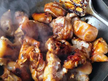 Make Red burning pig hoof step 7