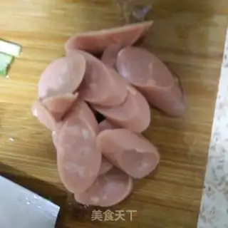 Make Scrambled ham and sausage step 2