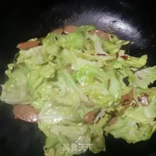 Make Scrambled ham and sausage step 4