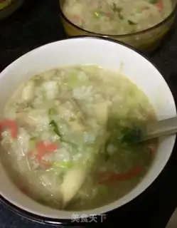 Make Vegetable congee for beef abalone step 8
