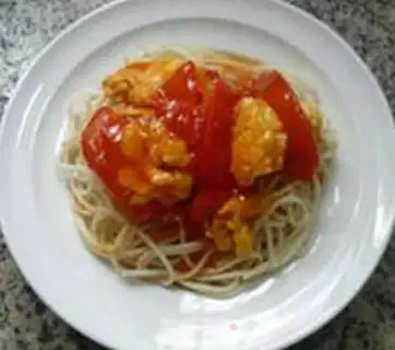Make Tomato fried eggs step 12