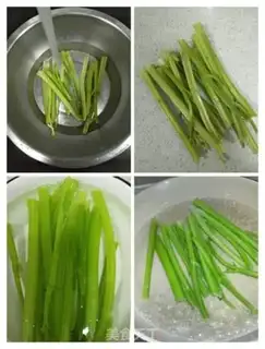 Make Celery fried tofu step 1