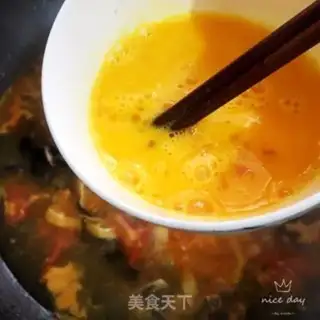 Make Tomato bean lumber egg soup step 13