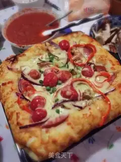 Make Cheese rolls of veggie ham and milk pizza step 5
