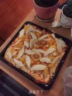 Make Cheese rolls of veggie ham and milk pizza step 8