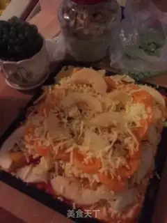 Make Cheese rolls of veggie ham and milk pizza step 13