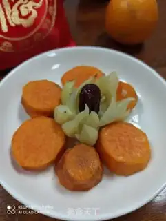 Make The sweet potatoes are steaming lilies step 4
