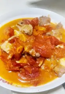 Make Pork and tomato step 7